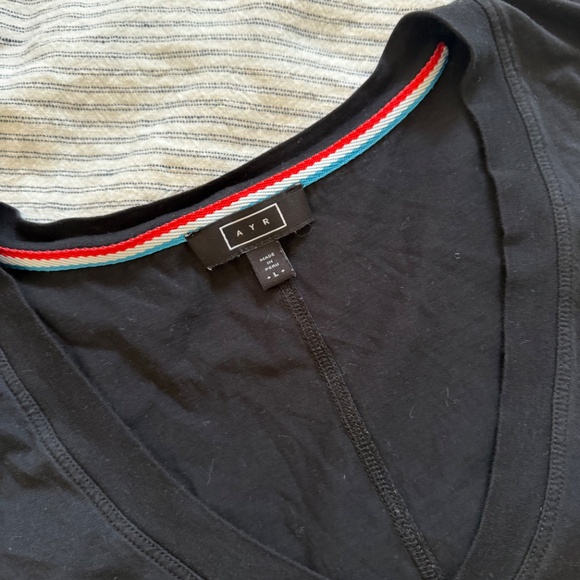 AYR V-Neck Tee, size L, Black - Picture 5 of 6